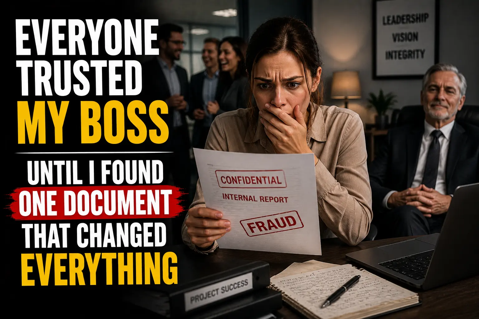 Everyone Trusted My Boss Until I Found One Document That Changed Everything