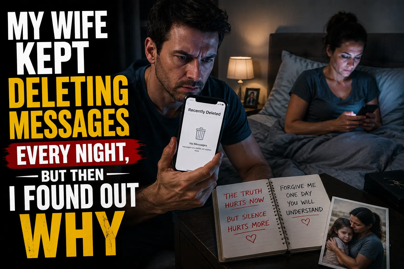 My Wife Kept Deleting Messages Every Night, But Then I Found Out Why