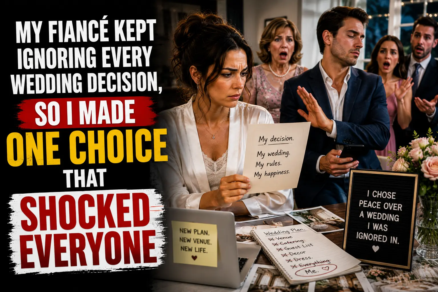 My Fiancé Kept Ignoring Every Wedding Decision, So I Made One Choice That Shocked Everyone
