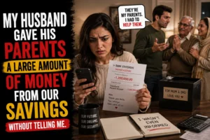My husband gave his parents a large amount of money from our savings without telling me.